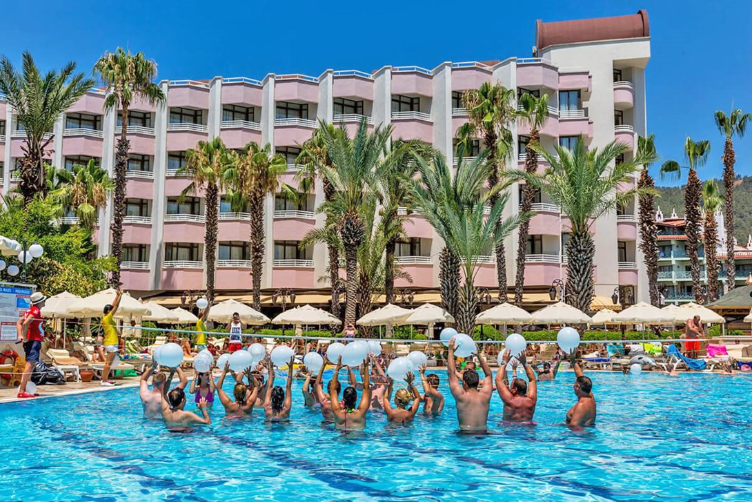 pool activities  hotel aqua dalaman turkey