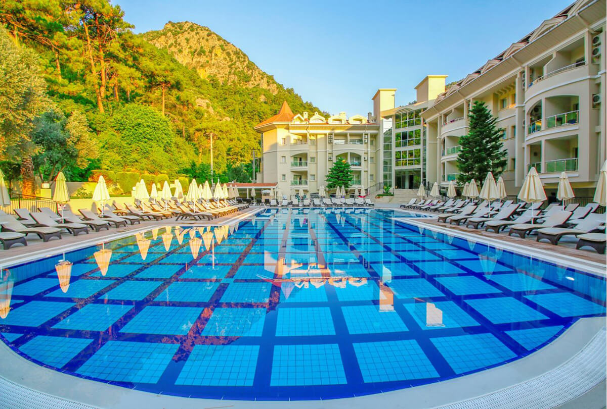 pool area julian forest dalaman turkey