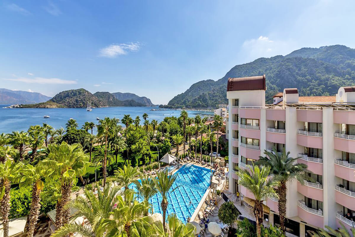 pool view hotel aqua dalaman turkey