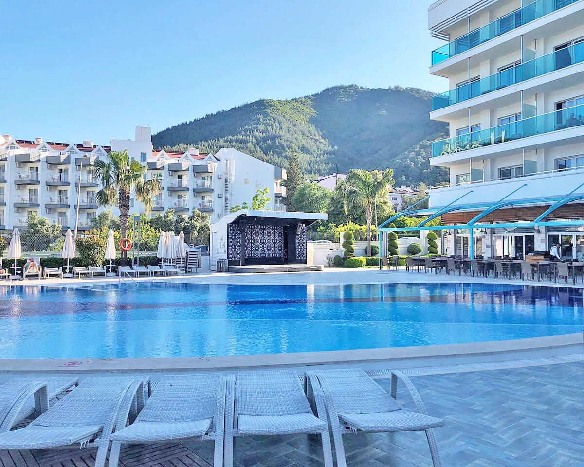 sunbeds casa de maris dalaman turkey