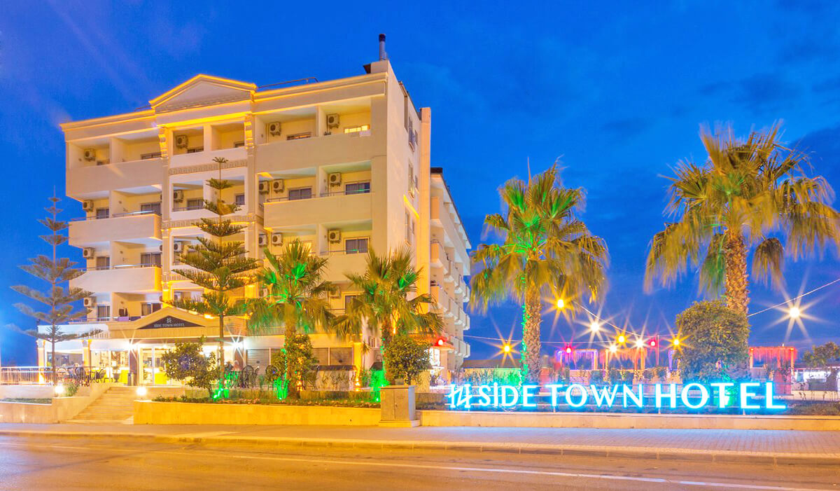 exterior view side town antalya turkey