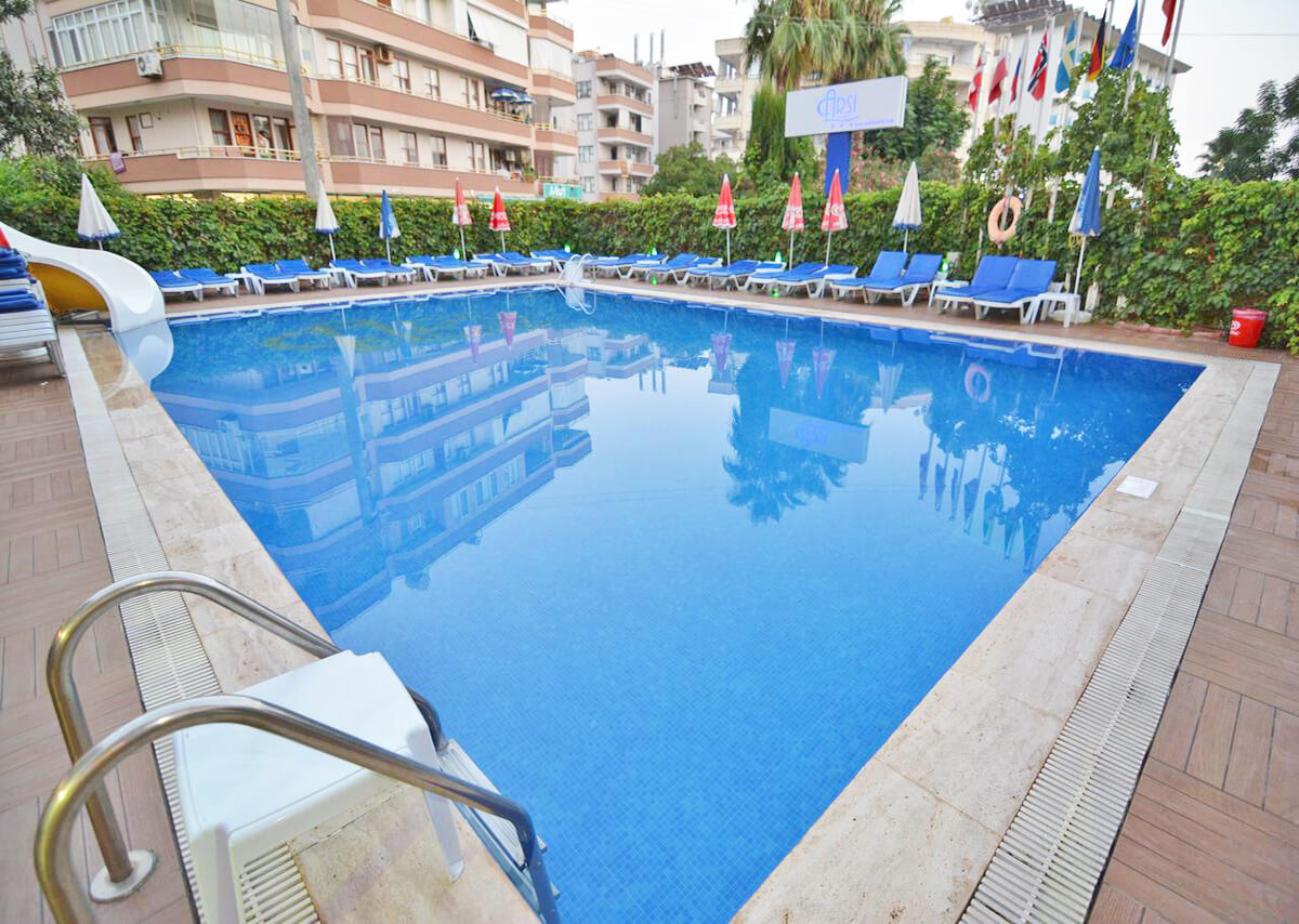 sun beds arsi hotel antalya turkey
