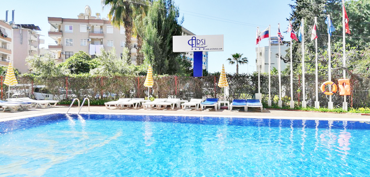 pool view arsi hotel antalya turkey
