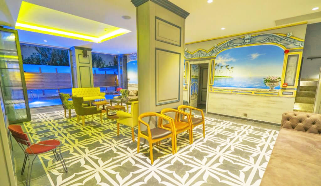 lobby sitting marmaris beach dalaman turkey