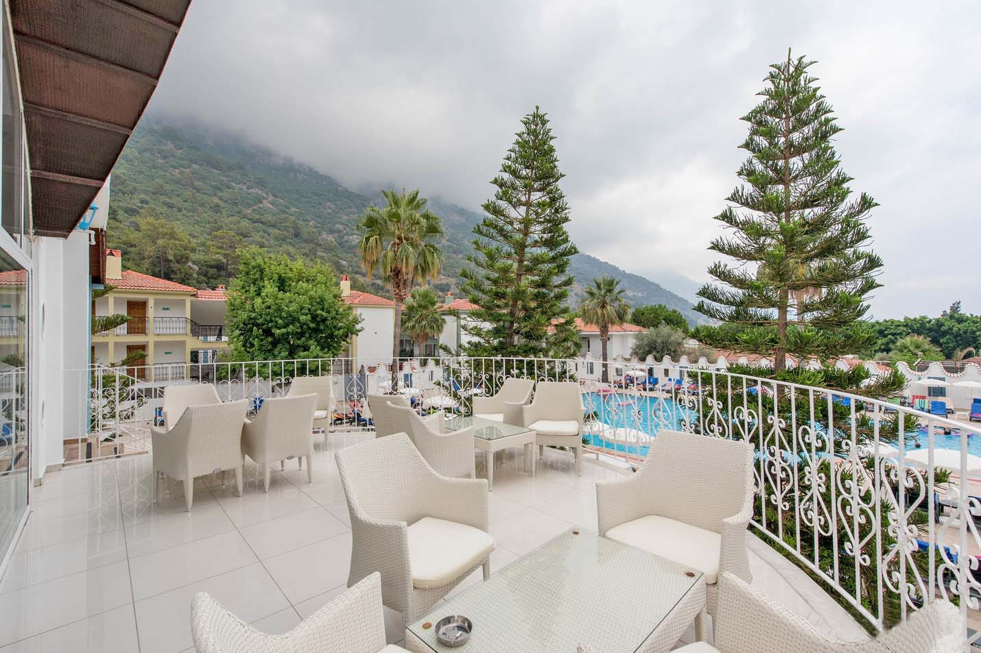 terrace entrance karbel hotel dalaman turkey