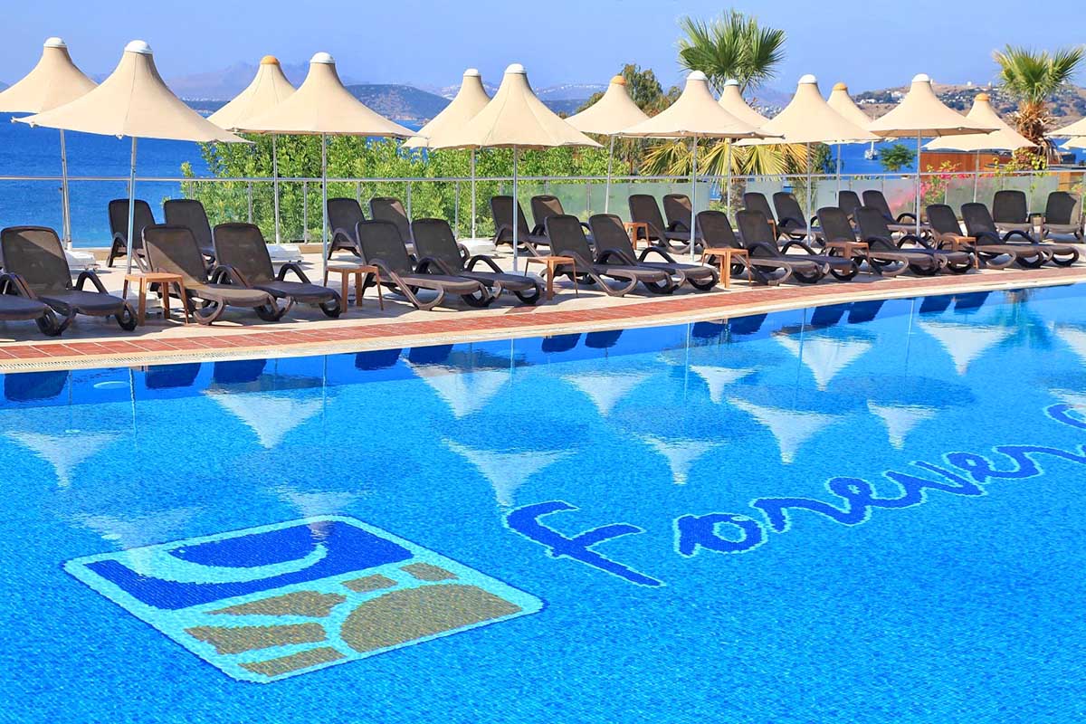 pool view forever club bodrum turkey