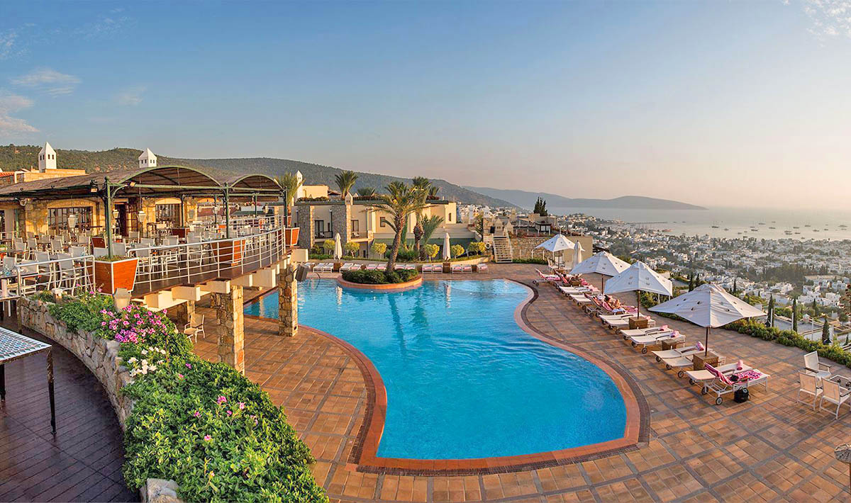 pool view marmara hotel bodrum turkey