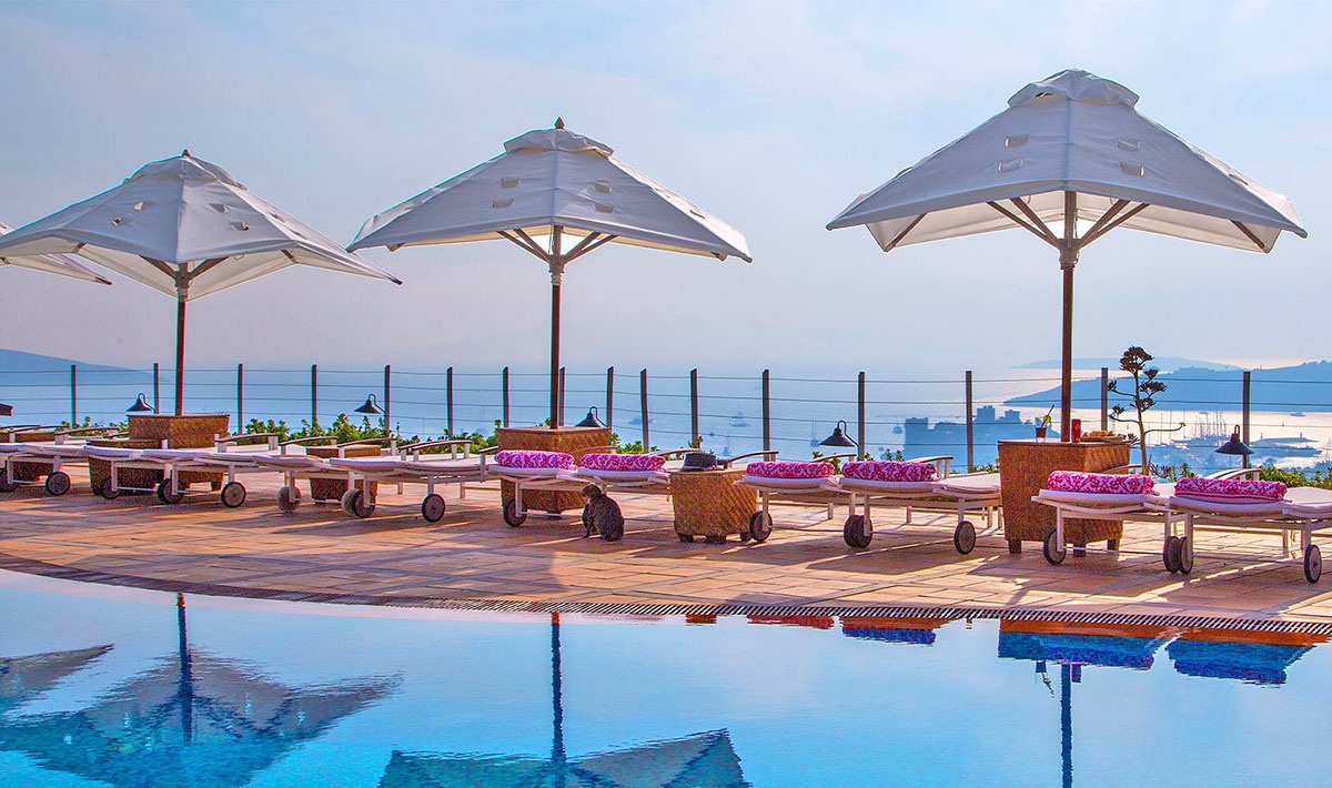 sunbeds marmara hotel bodrum turkey