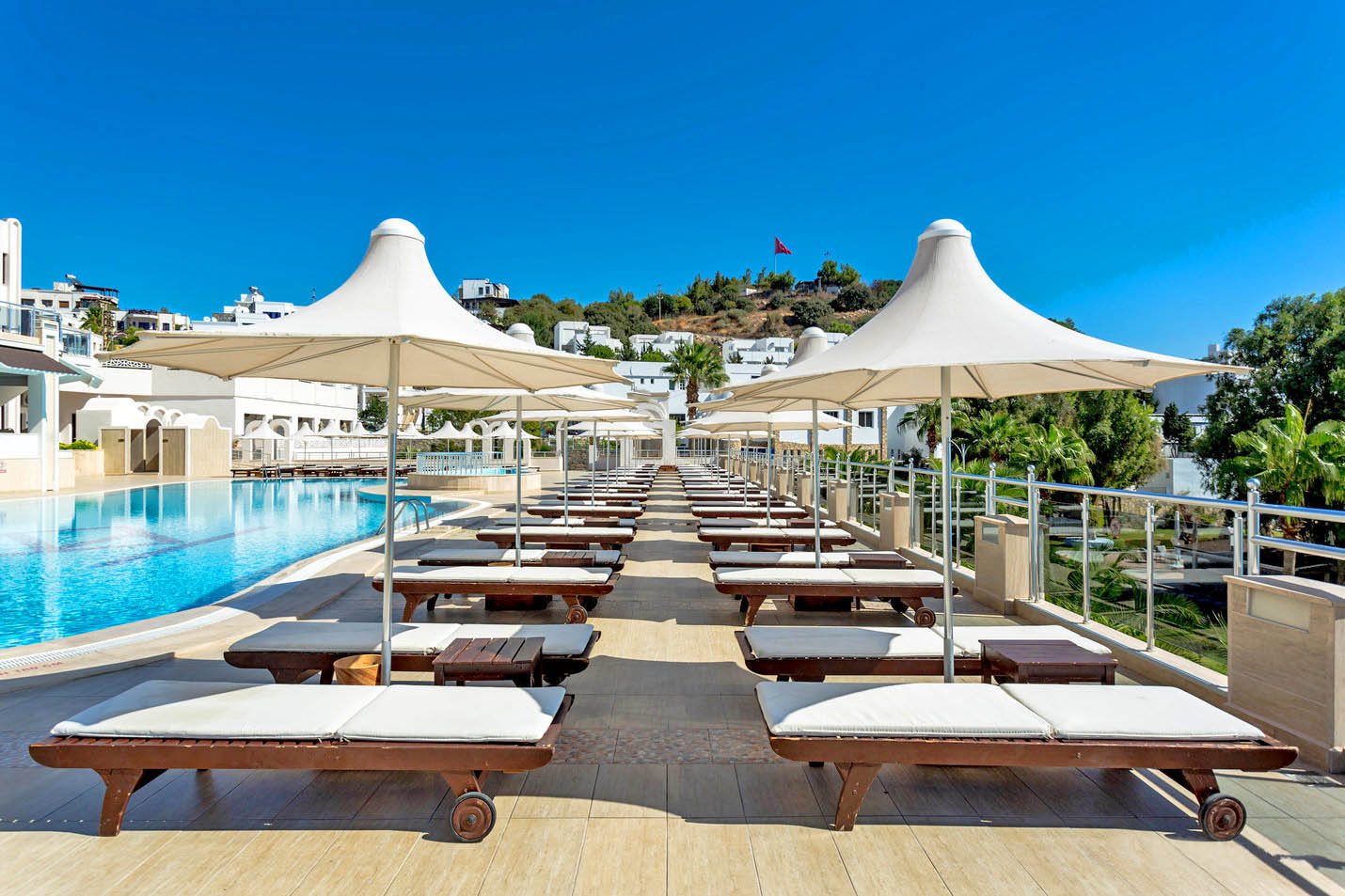 sunbeds azka hotel bodrum turkey