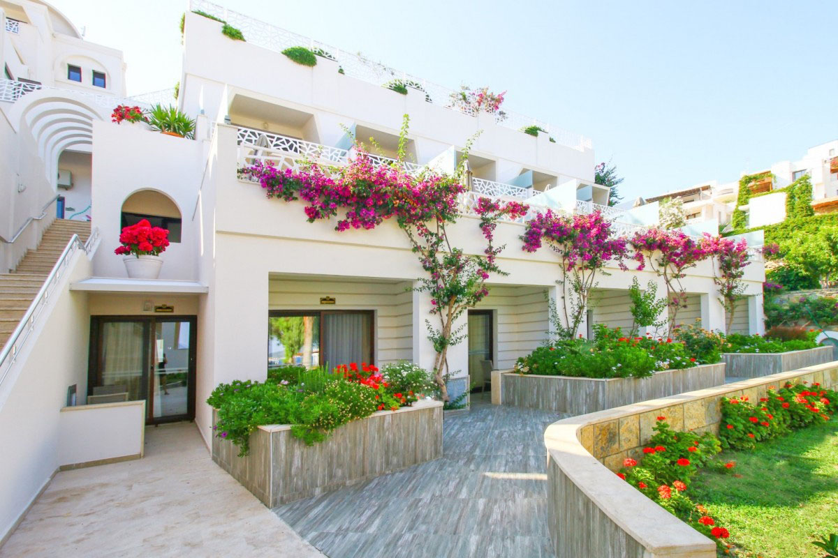 front view azka hotel bodrum turkey