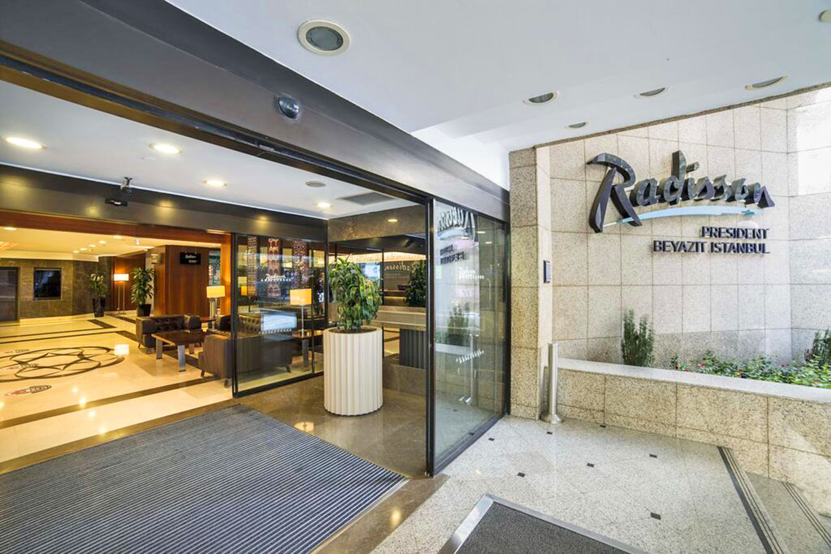 entrance radisson president istanbul turkey
