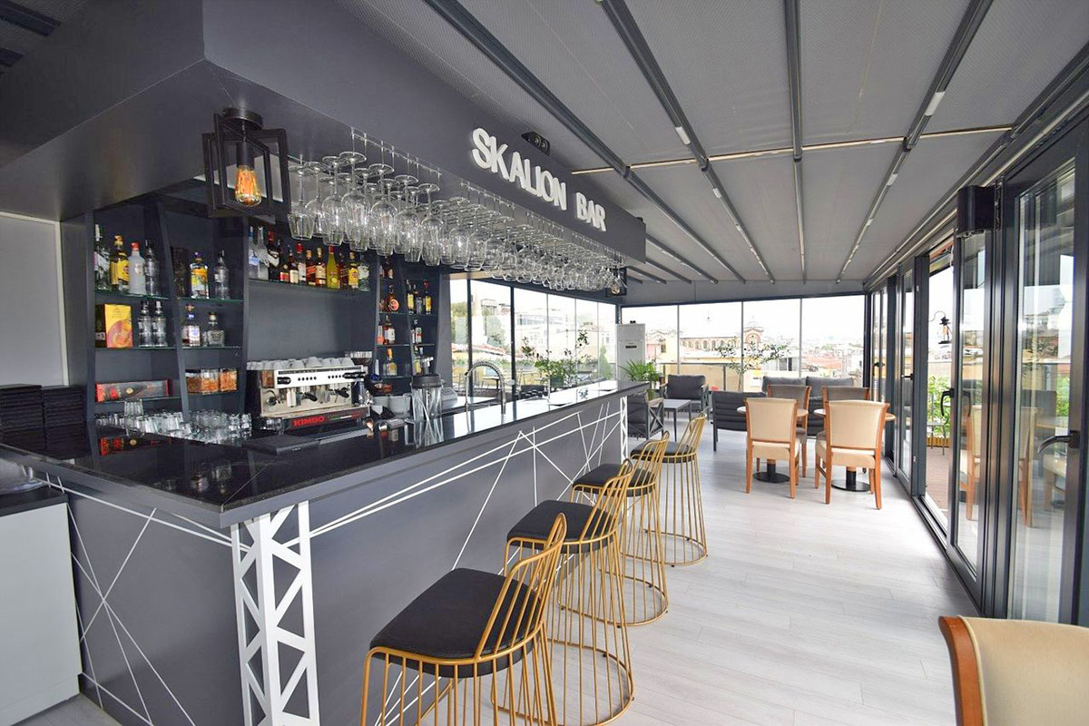 Stunning rooftop restaurant