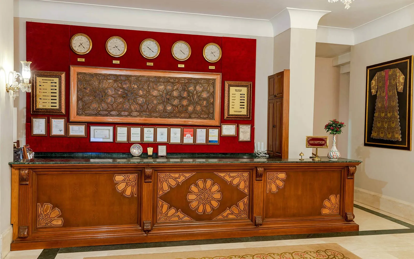 reception sultanhan hotel istanbul turkey