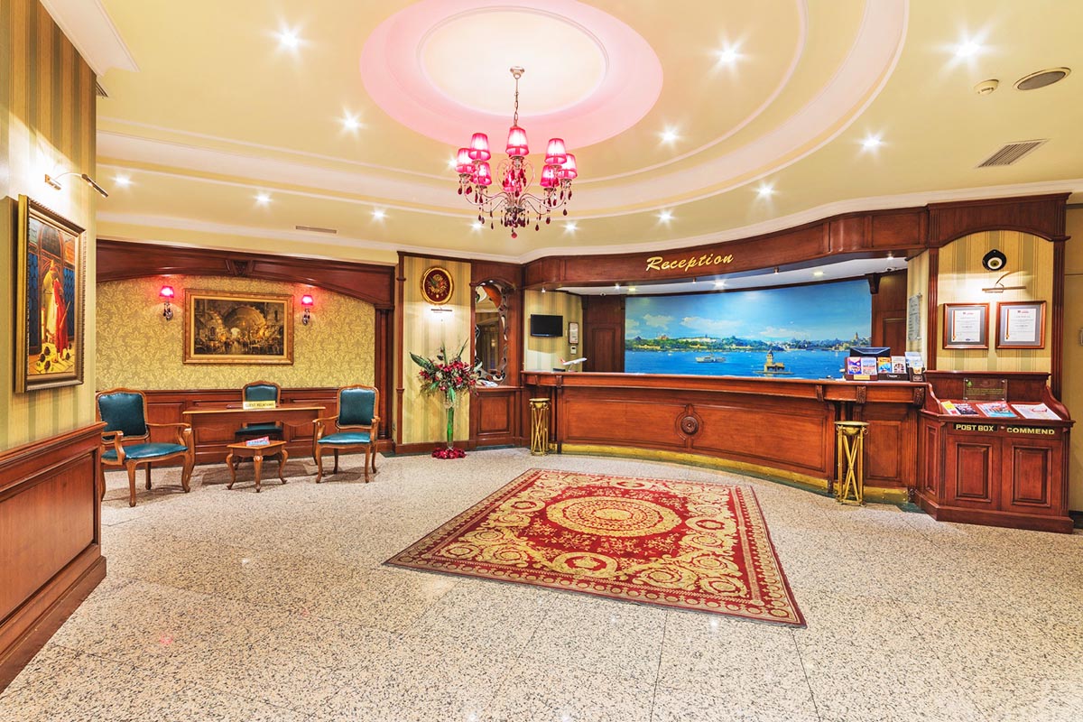 reception grand yavuz hotel istanbul turkey