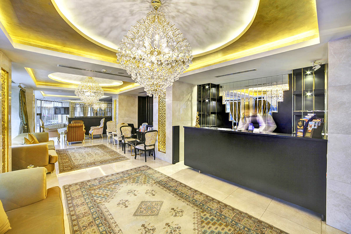 reception great fortune hotel istanbul turkey