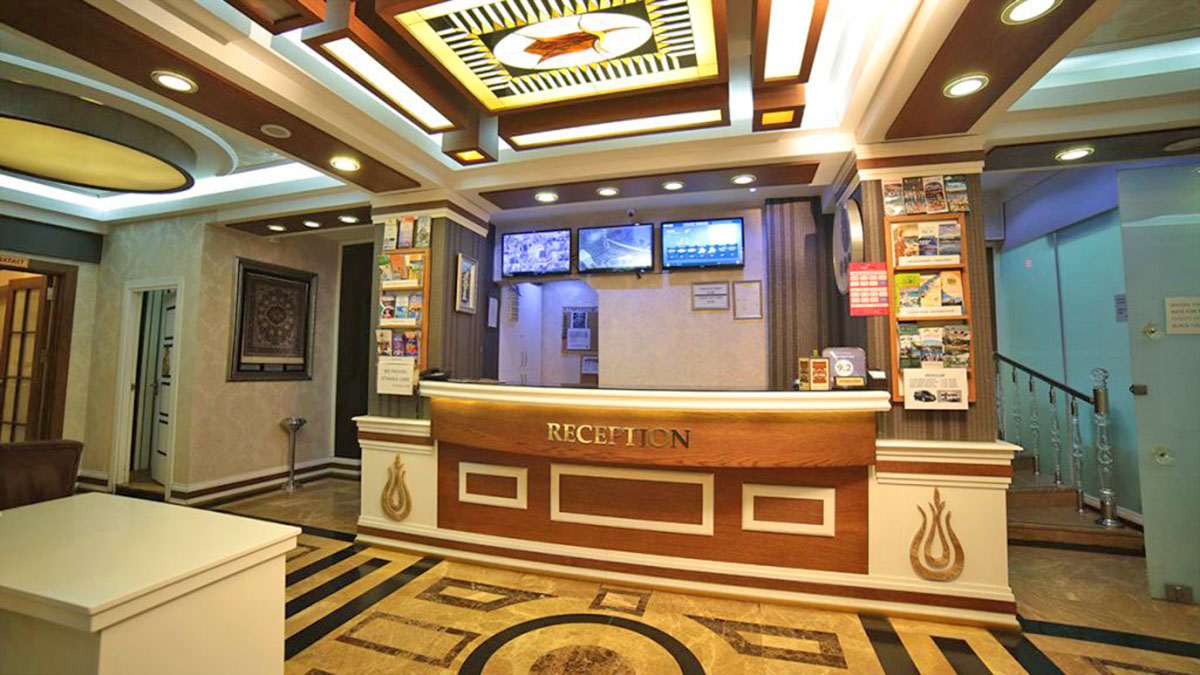 reception black pearl hotel istanbul turkey