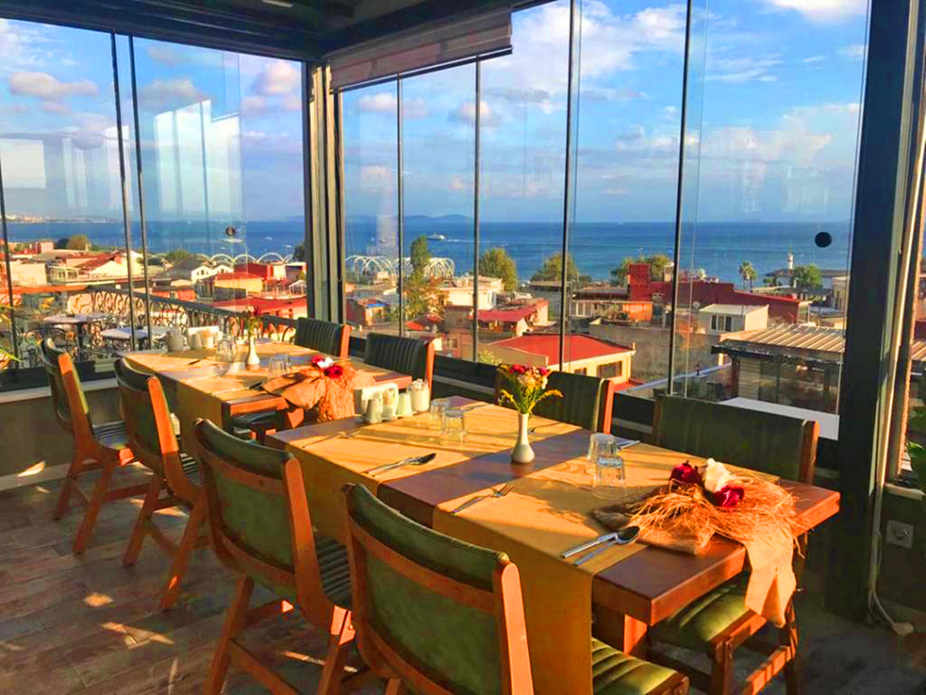 terrace dining skalion hotel istanbul turkey